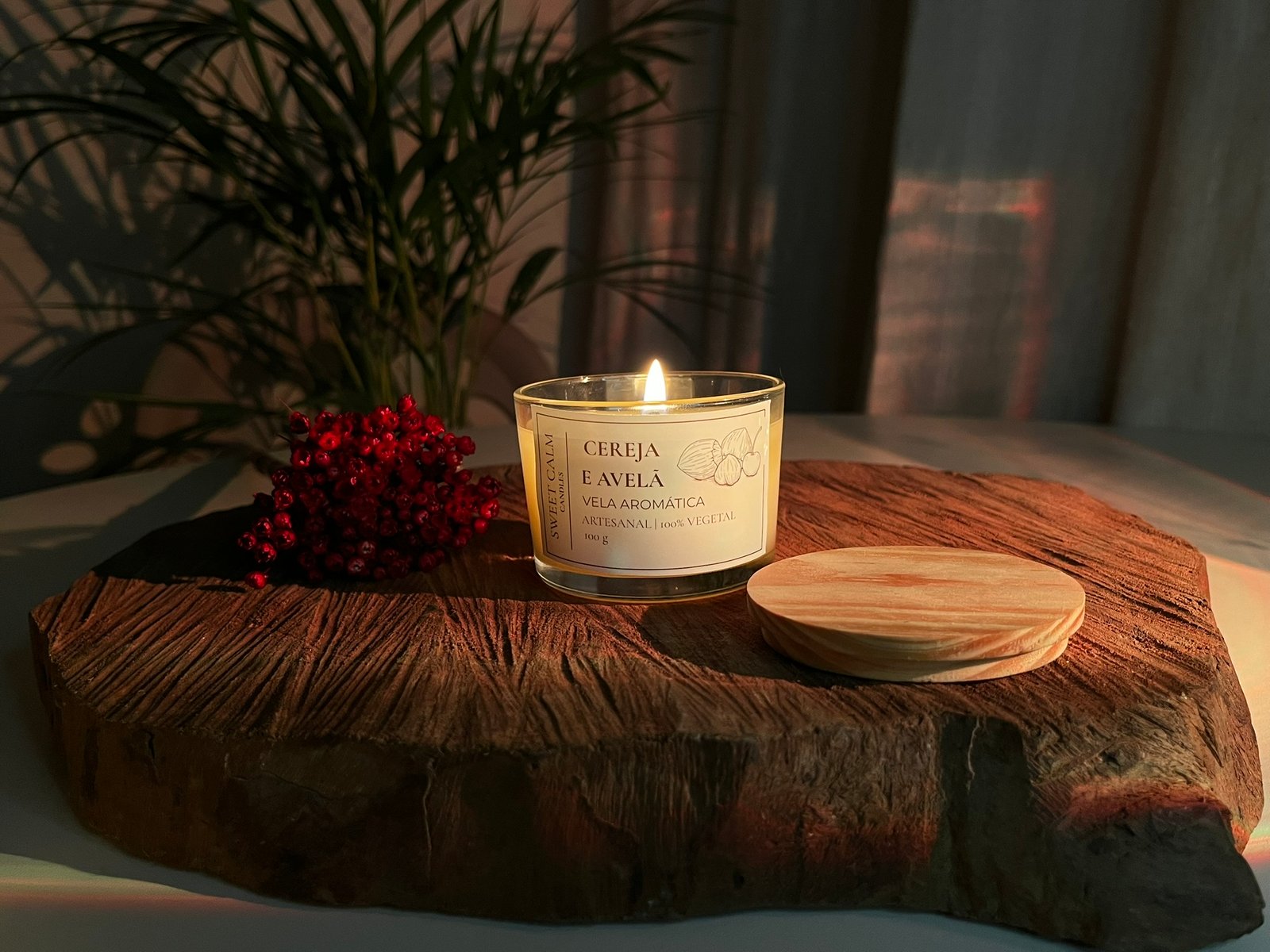 Vela Cereja & Avelã - Doce e aconchegante